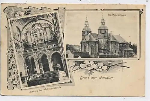 Gruß aus Walldürn - Wallfahrtskirche gl1909 38.738