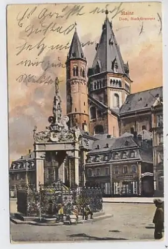 Mainz - Dom, Marktbrunnen gl1904 36.707