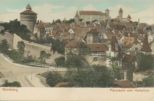 Nürnberg Panorama vom Hallertor ngl 124.397