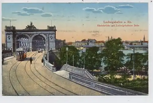 Ludwigshafen am Rhein - Rheinbrücke feldpgl1917 36.722