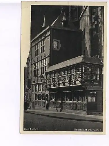 Aachen Restaurant Postwagen am Rathaus gl1934 19.273