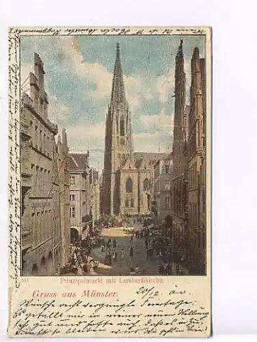 Münster i.W. Prinzipalmarkt Lambertikirch gl1900 19.095