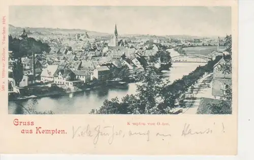 Kempten Gesamtansicht von Osten gl1899 66.538