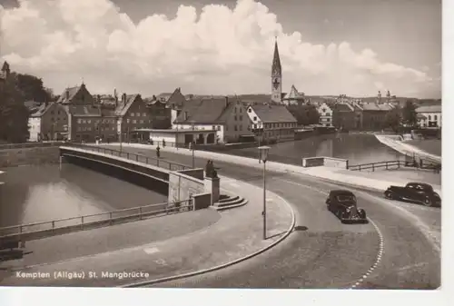 Kempten St. Mangbrücke Fotokarte gl1957 66.549