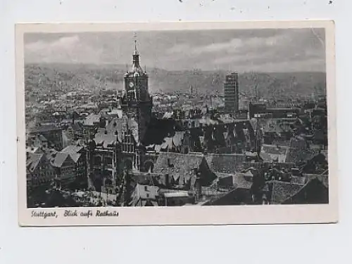 Stuttgart - Blick auf´s Rathaus ngl 36.522