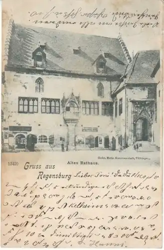 Gruss aus Regensburg Altes Rathaus gl1900 23.089