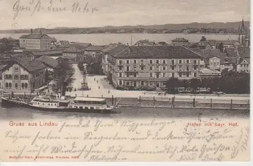 Lindau Hafen mit Bayerischem Hof gl1903 66.679