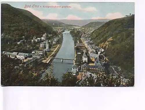 Bad Ems a.d.Lahn vom Krigerdenkmal her ngl 18.049