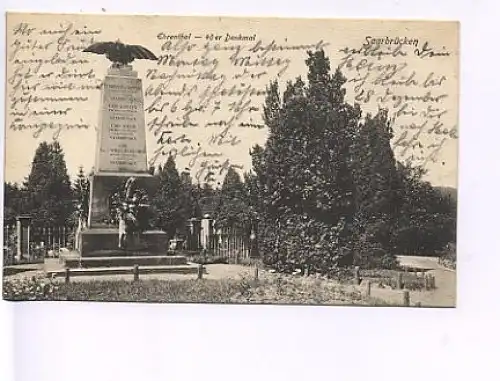 Saarbrücken Ehrenthal 40er Denkmal gl1907 15.920