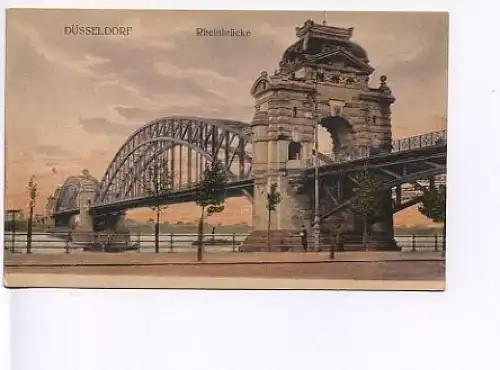 Düsseldorf a.Rh. Rheinbrücke ngl 18.842