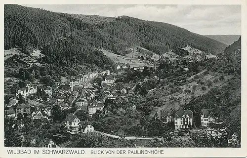 Bad Wildbad Blick von der Paulinenhöhe ngl 133.670