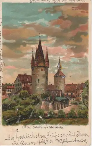 Lindau Diebsthurm Peterskirche gl1902 66.711