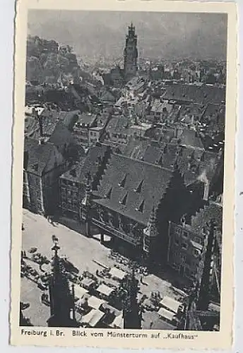 Freiburg -Blick vom Münsterturm auf Kaufhaus ngl 37.034