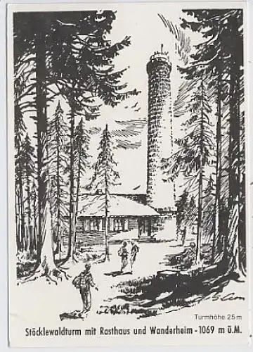 Stöcklewaldturm mit Rathaus und Wanderheim ngl 37.070