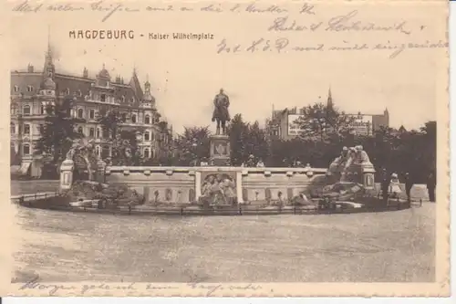 Magdeburg Kaiser Wilhelmplatz feldpgl1918 90.625