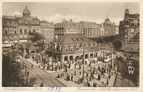 Frankfurt a.M. Schillerplatz Wache Zeil gl1933 131.961