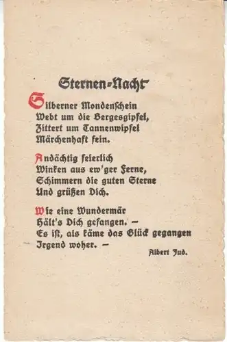 Sternen-Nacht - Verse von Albert Jud ngl 27.381