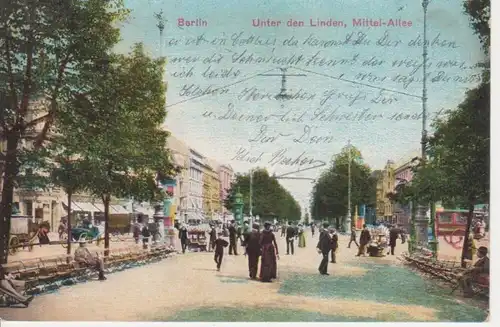 Berlin - Unter den Linden, Mittel-Allee gl1907 60.046