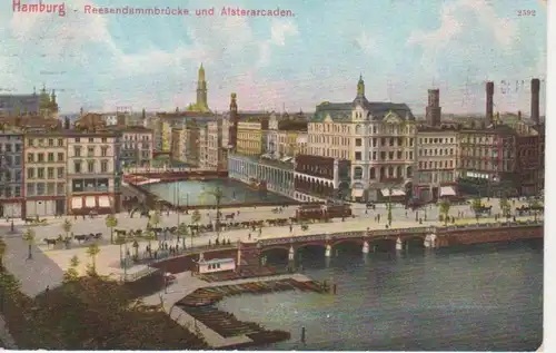 Hamburg Reesendammbrücke + Alsterarcaden gl1911 70.574