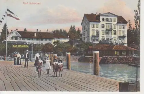 Bad Schachen Landungsbrücke Kinder glca.1910 66.723