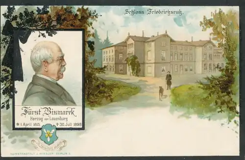 Fürst Bismarck Schloß Friedrichsruh gl1899 105.106