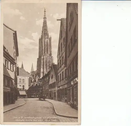 Ulm a.D. Walfischgasse mit Münster ngl 26.668