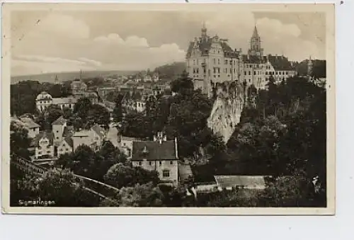 Sigmaringen - Teilansicht mit Schloß ngl 36.993