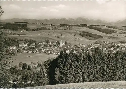 Obergünzburg Panorama mit Gebirgskette ngl 123.185