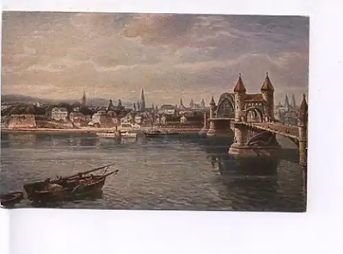 Bonn a.Rhein mit Brücke Künstler-AK ngl 19.113