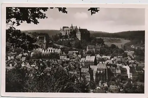 Marburg an der Lahn - Teilansicht gl1953 37.065