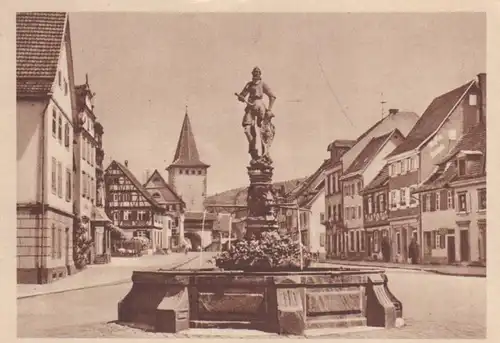 Gengenbach - Hauptstraße, Brunnen gl1947 60.073