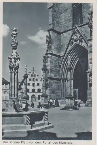 Freiburg-Platz vor dem Portal des Münsters ngl 61.372