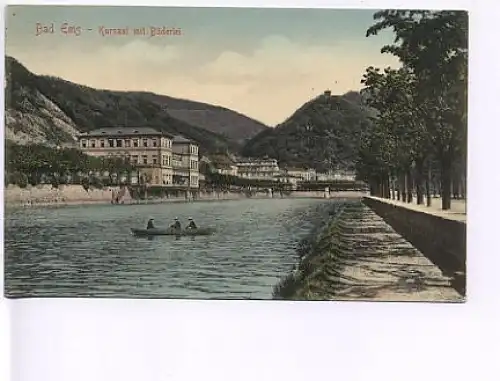 Bad Ems Ruderer vor Kursaal u.Bäderley ngl 18.044