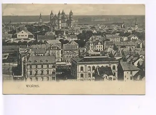 Worms a.Rhein Dom in alter Dachlandschaft gl1911 15.256