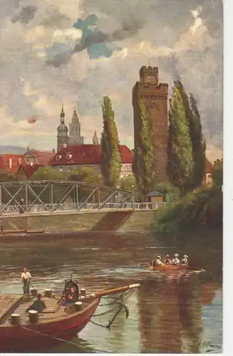 Heilbronn. Partie am Neckar mit Götzenturm ngl 60.899