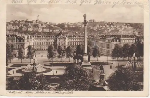 Stuttgart - Neues Schloß und Schloßplatz gl1934 60.927