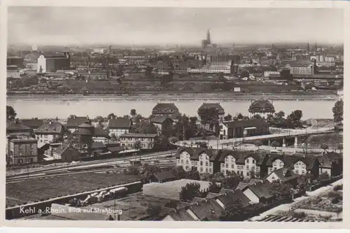 Kehl am Rhein. Blick auf Sraßburg gl1939 60.939