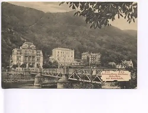 Bad Ems Hohenmalberg Hotels Kaiserbrücke gl1906 18.055