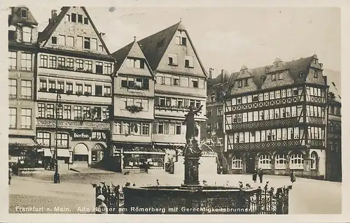 Frankfurt a.M. Römerberg mit Brunnen gl1935 132.034