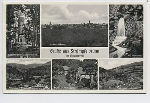 Strümpfelbrunn Odenwald 6 Ansichten gl1956? 30.125