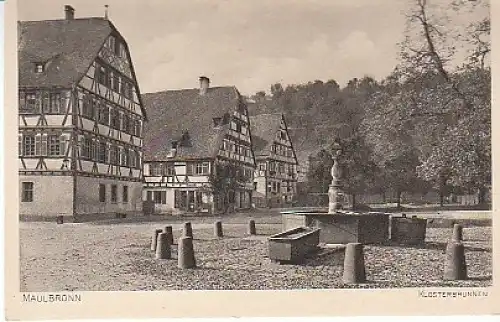 Maulbonn Platz mit Klosterbrunnen ngl B1.479