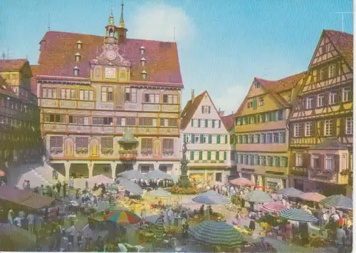 Tübingen - Marktplatz mit Rathaus ngl 61.204