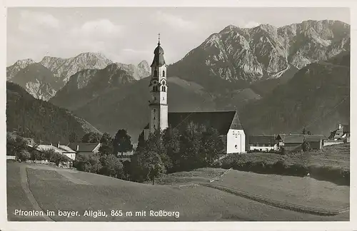 Pfronten Panorama mit Roßberg gl1941 123.588