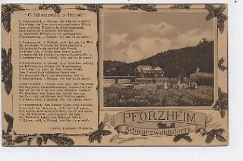 Pforzheim Schwarzwaldpforte und -lied gl1924 40.894