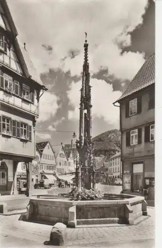 Urach-Marktbrunnen am Rathaus gl1965 62.270