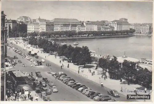 Hamburg Blick auf den Jungfernstieg gl1965 70.974