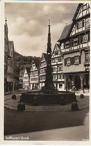 Bad Urach Marktbrunnen am Rathaus gl1936 B1.488