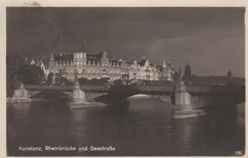 Konstanz - Rheinbrücke und Seestraße gl1932 61.431