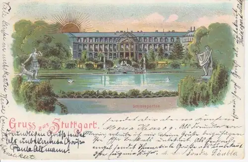 Gruß aus Stuttgart - Schloßgarten gl1899 60.445