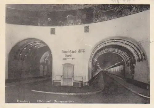 Hamburg Elbtunnel Innenansicht gl1950 70.982